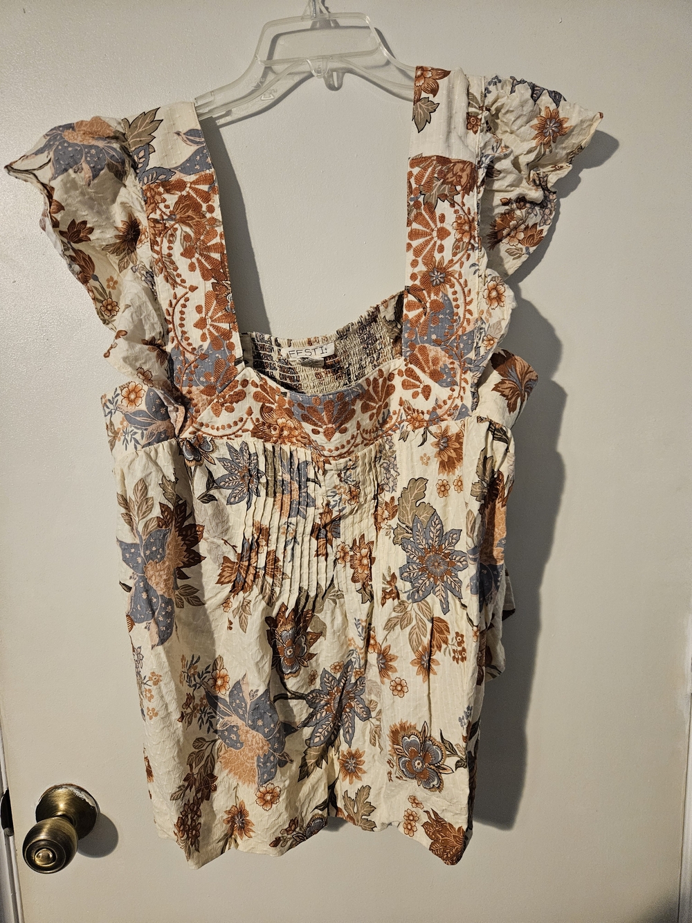 NWOT Torrid Festi Boho Floral Ruffle-Strap Top